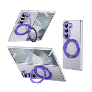 Porte-anneau magnétique double couleur étui de téléphone pliable antichoc Zlip avec verre trempé pour Samsung Galaxy Fold 7 6 5 4 3 - Product Image 3