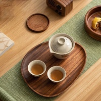 Assiette Ronde en Bois d'Acacia Faite à la Main, Écologique, Facile à Nettoyer, Personnalisable, pour Fêtes à Domicile (Vente en Gros)
