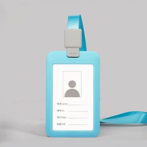 Vertical Plastic Candy Color <b>Id</b> Card <b>Holder</b> with Lanyard Office Schools Identity Badge <b>Holder</b> - Product Image 4
