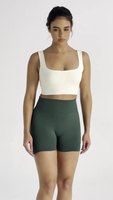 Shorts tendance 40 couleurs unies, populaires en Europe, taille haute, ceinture large plate de 3 pouces, 90% polyamide + 10% élasthanne