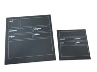 Étiquettes de prix en PVC inscriptibles, mini tableau noir en plastique, tableau d'affichage des prix, tableau mural, laminage mat