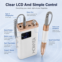 Machine à ongles professionnelle portable rechargeable, moteur sans noyau 35000 tr/min, lime à ongles électrique pour manucure acrylique et gel