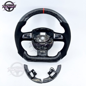 Volante in Fibra di Carbonio per Auto, Bestseller per <span class=keywords><strong>Audi</strong></span> A3 (8P) <span class=keywords><strong>Sportback</strong></span>, A4 (B8) Avant, A5 (8T), A6 (C6), A8 (D3), Q5 (8R) - Product Image 1