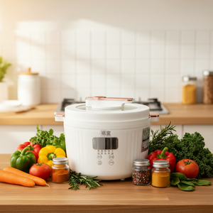 Mini-cuiseur à riz multifonction BEWE à faible teneur en sucre, design cylindrique 1,5 L, cuve en acier inoxydable, 500 W, numérique, pour usage en cuisine - Product Image 5
