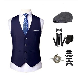 Conjunto de Chaleco, Cinturón, Sombrero y Reloj de Bolsillo Estilo Gatsby Vintage para Hombre, Disfraz de los Años 20, Talla Grande, Ropa para Banquete - Product Image 2