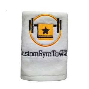 100% 纯棉定制标志设计绣花健身房运动毛巾