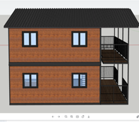 Maison conteneur extensible à 2 étages, préfabriquée, conteneurs pliables de 20 pieds à vendre
