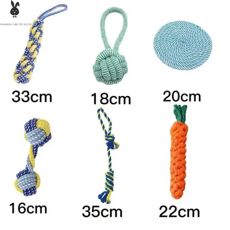 Hot sales high quality dog pet toy teeth bite resistant teddy bear knot toy small and medium-sized dog cotton rope dog pet toys