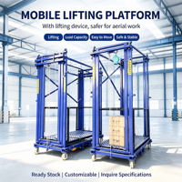 Plateforme élévatrice électrique télécommandée, hauteur de levage 5-10m, haute efficacité opérationnelle, moteurs en acier, 500kg