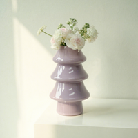 Vase de table moderne haut de gamme en verre décoratif fait à la main pour arbre de Noël pour dîner à la maison
