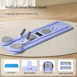2026 4-in-1Gym Home Fitness <b>Board</b> With Push-Up Bars, Resistance Bands High Quality Plank Support Foldable Small Space Training - Product Image 6