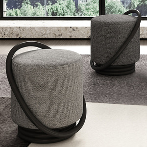 Tabouret bas moderne de luxe pour la maison, l'hôtel, poufs légers pour le salon, la chambre à coucher, la coiffeuse, le repose-pieds pour le changement de chaussures et les cosmétiques - Product Image 3
