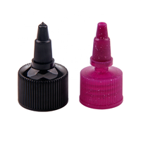 Tapa superior de giro transparente y negro para botellas de plástico, 4oz, para artesanías, líquidos, tintas, aceites, pegamento y artes