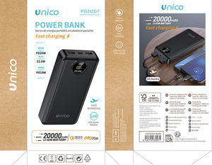 Unico 20000mAh bán buôn ngân hàng điện với micro <span class=keywords><strong>USB</strong></span> đầu vào thời trang chất lượng cao Li-polymer pin cho PC khả năng tương thích - Product Image 3