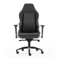 Chaise d'ordinateur ergonomique, pivotante, inclinable, avec réglage de la hauteur du siège, chaise de jeu noire