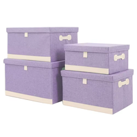 Organisateur de jouets avec couvercle pliable garde-robe contraste couleur grande capacité boîte de rangement salon organisateur bacs de rangement conteneur