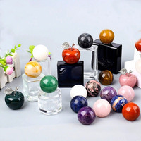 Bouchon de flacon de parfum en pierre naturelle brute, cristal, marbre, verre, ovale, gravé et poli, personnalisé