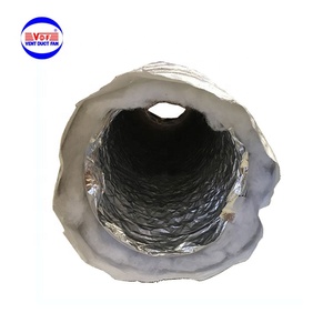 Gaine en aluminium flexible isolée de 4 pouces pour la ventilation CVC, conduits de ventilation, ignifuge - Product Image 1