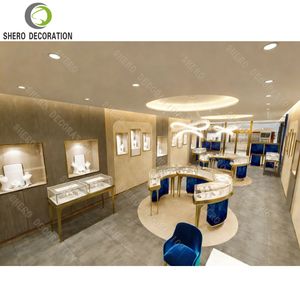 Diseños de Exhibidores de Joyería de Alta Gama, Mostrador Redondo de Vidrio para Exhibición de Joyería, Vitrina de Joyería de Lujo Personalizada en Venta - Product Image 5