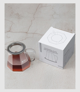 Certificado Westgreen: FCM, venta al por mayor, cafetera de goteo manual de vidrio de 600ml, servidor de goteo con tapa para compartir tetera - Product Image 5