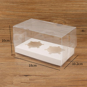 Caja de pastel para hornear vasos de <span class=keywords><strong>papel</strong></span> transparente 2/4/6/8/10/12 cápsulas para celebración de cumpleaños caja de embalaje de pastel pequeño estampado para alimentos - Product Image 6