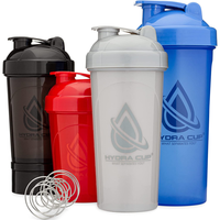 Bouteille d'eau de sport en gros sans BPA avec mélangeur à bille pour protéines en poudre
