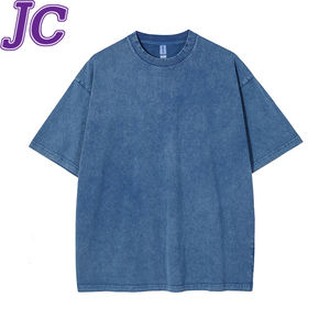 Винтажные футболки Joychuang, оптовая продажа, разноцветная летняя 100% хлопковая уличная одежда 230GSM, винтажная стирка, футболка - Product Image 1