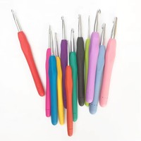Ensemble d'aiguilles à coudre multicolores en acier inoxydable, 10 pièces, poignée ergonomique lisse et souple, 2.0mm 10.0mm, outils artisanaux pour machine à coudre