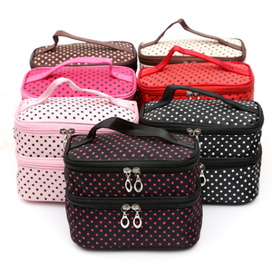 Hai Lớp Nhà Vệ Sinh Phụ Nữ Trang Điểm Mỹ Phẩm Túi Pouch Tổ Chức Vẻ Đẹp Trường Hợp Vệ Sinh Cá Nhân Kit Du Lịch Trang Điểm Nghệ Sĩ Túi - Product Image 5