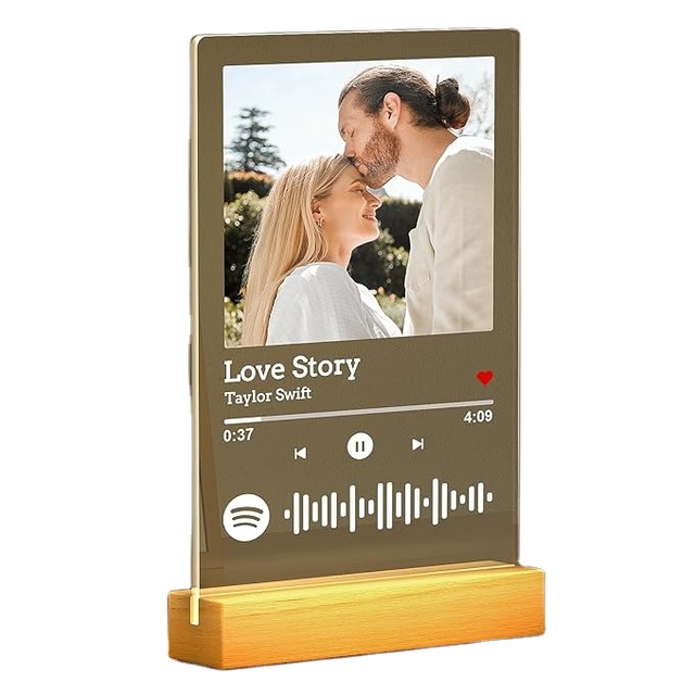 Personalized Modern Acrylic Custom Photo & Song Plaque for Women Men Boyfriend Girlfriend Him Her Valentine's Day YIJUN