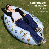 Canapé gonflable en tissu Oxford pour festival de musique en plein air, tapis de plage, lit d'air, chaise longue modèle S400-L pour loisirs en extérieur
