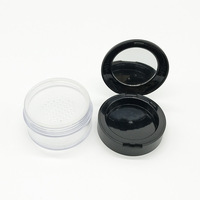 Emballage cosmétique en plastique personnalisé, boîte à poudre vide avec miroir, étui à poudre libre avec tamis, pot, fabrication OEM ODM