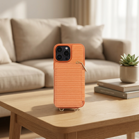 Étui pour iPhone 15 de style japonais-coréen avec pochette zippée, porte-cartes en tissu vintage, accessoires essentiels quotidiens