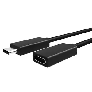 Kabel ekstensi Tipe C 4K60Hz 100W PD, pengisian daya Cepat 10Gbps USB 3.1 Gen2 USB C Male ke USB C Female Extender