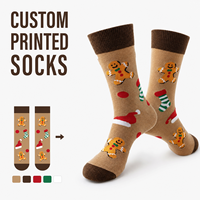 Chaussettes personnalisées sportives OEM pour adultes, sans couture, respirantes, à séchage rapide, absorbant la transpiration, résistantes aux déchirures, avec impression numérique et logo, collection automne