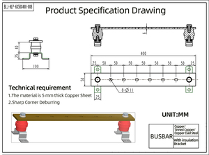 Bán buôn thấp moq tùy chỉnh đặc điểm kỹ thuật liền mạch điện thanh cái chống sét hệ thống nối đất cách điện đồng thanh cái - Product Image 5