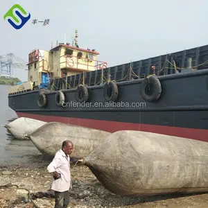 Florescence D1.5L20m barge launching rubber airbags in Indonesia
