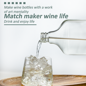 Flacon à liqueur en verre transparent convexe de 200 ml et 375 ml pour spiritueux - Product Image 2