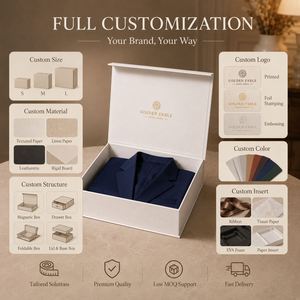 Caja Magnética de Lujo CRD para Ropa, Empaque de Papel Rígido con Cierre Magnético Negro e Inserto de Espuma Personalizado - Product Image 4
