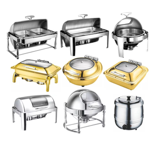 Suministros para restaurantes, buffet de comida de Filipinas, calentador de frotamiento, plato enrollable, plato rectangular de acero inoxidable y frotamiento, buffet - Product Image 6