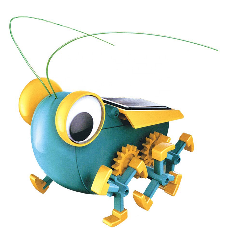 Оптовая продажа, игрушки для крикета на солнечной батарее, сборные игрушки «сделай сам», робот на солнечной батарее для детей