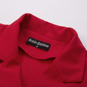 OEM Polyester Double Breasted High-Low Hem Short Sleeve Notch Lapel Victorian <strong>Gothic</strong> Coat <strong>Jacket</strong> Women - Product Image 3