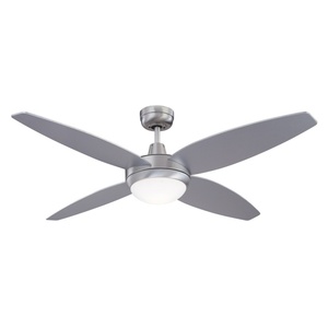 Ventilateur de plafond extérieur gris avec lumière, ventilateur moderne de 52 pouces avec moteur DC réversible, adapté pour patio et chambre à coucher - Product Image 1