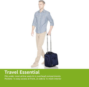 Fabrika özelleştirilmiş Underseat haddeleme seyahat bagaj çantası tekerlekler 16 inç gri renk bagaj seyahat çantaları - Product Image 3