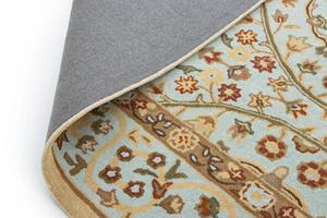 Alfombra Persa de Lana de Nueva Zelanda 100% Natural, Fabricada en India, con Diseño Floral, Acolchada, Antideslizante, Apta para Mascotas, Hecha a Mano - Product Image 4