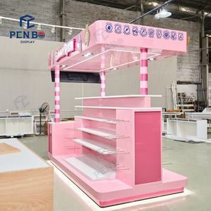 Kios Permen Pick and Mix, Kios Permen Pink, Furnitur Pajangan Kios, Desain Kios 3D, Etalase Permen untuk Dijual - Product Image 6