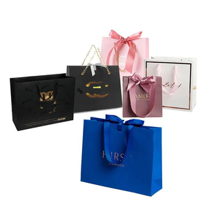 FORTE Custom Logo Printed Paper Handbag Matt Finish <b>Gift</b> Bag Pink <b>White</b> Black Paper Shopping Bag With Jewelry <b>Box</b> - Product Image 6