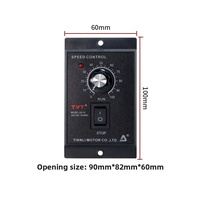Motor de Engranajes de CA de Velocidad Variable de 40W con Controlador de Velocidad, Motor de Inducción Monofásico de 110V/220V, Kit de Eje de 12mm
