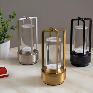 Luxurious Metal Cordless Table Lamp Rechargeable LED Desk <b>Light</b> Touch Dimmable for Bar Restaurant Hotel Cafe Decor - Product Image 2