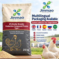 Poudre d'additifs alimentaires pour animaux de ferme Jinmao, 6% de minéraux et oligo-éléments pour l'alimentation des poulets de chair, enzyme de type I pour favoriser la nutrition